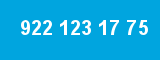 922 123 17 75 922 123 17 75